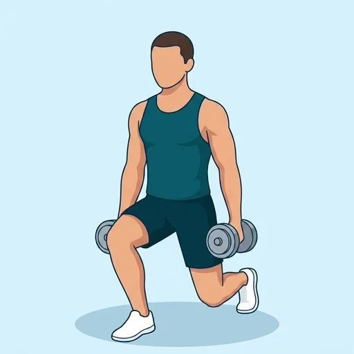 Dumbbell Lunges - Finish position