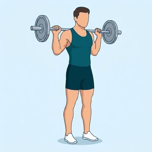 Barbell Reverse Lunge - Start position