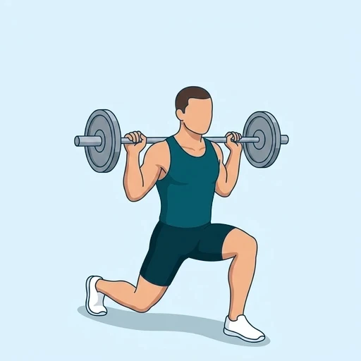 Barbell Reverse Lunge - Finish position