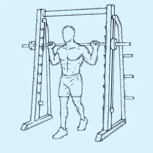 Smith Machine Split Squat - Start position