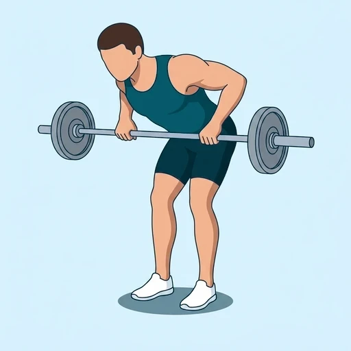 Barbell Rear Delt Row - Finish position