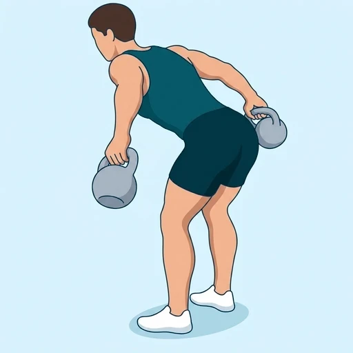 Kettlebell Rear Delt Row - Finish position