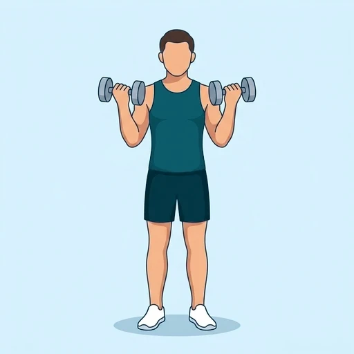 Dumbbell Curl - Finish position