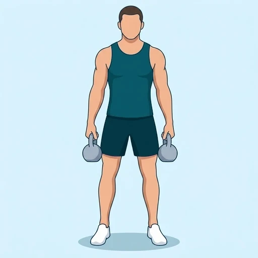 Kettlebell Curl - Start position