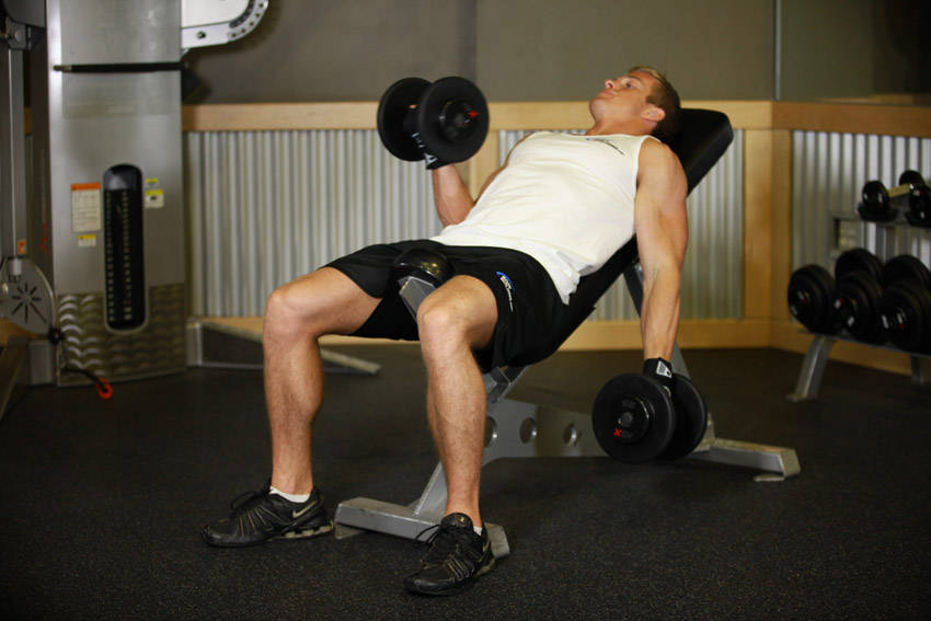 Incline Dumbbell Curl - Start position