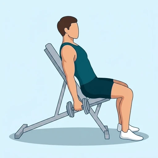 Incline Dumbbell Curl - Start position