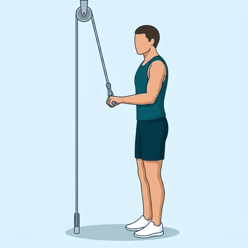 Triceps Pushdown - Start position