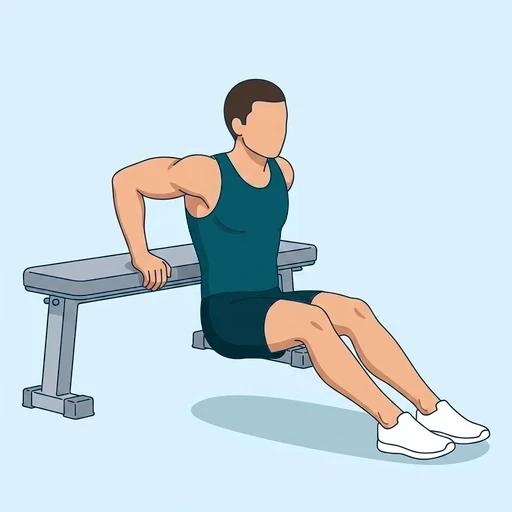 Bench Dips - Finish position
