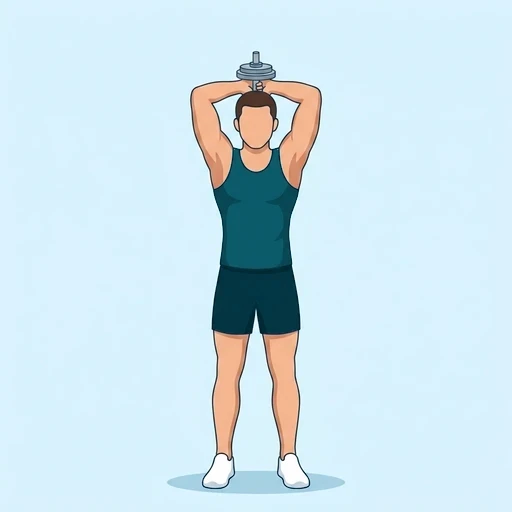 Overhead Triceps Extension - Finish position