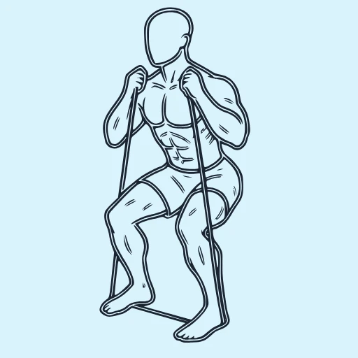 Band Squat - Finish position