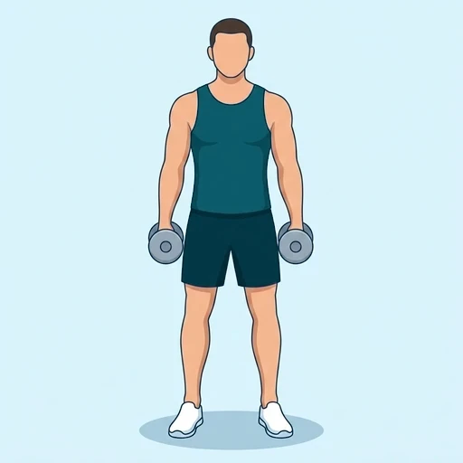 Dumbbell Squat - Start position
