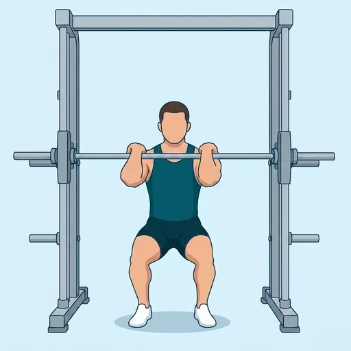 Smith Machine Front Squat - Finish position