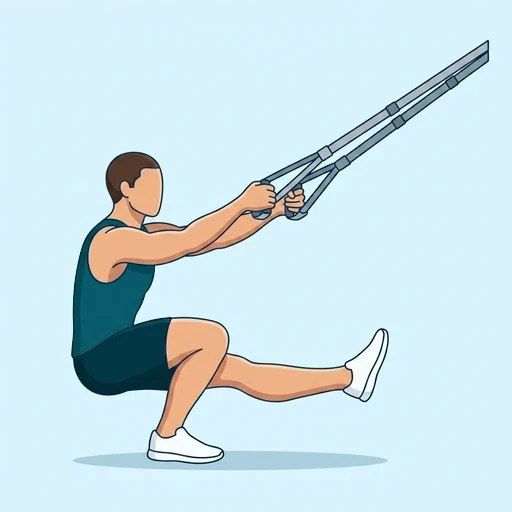 TRX Pistol Squat - Finish position