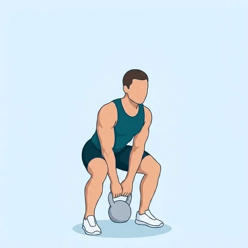 Kettlebell Squat - Start position