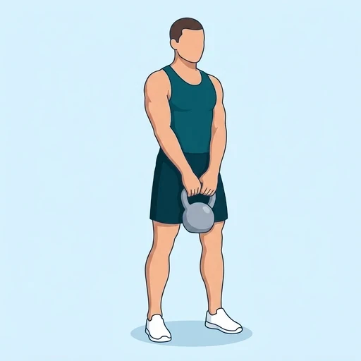Kettlebell Squat - Finish position