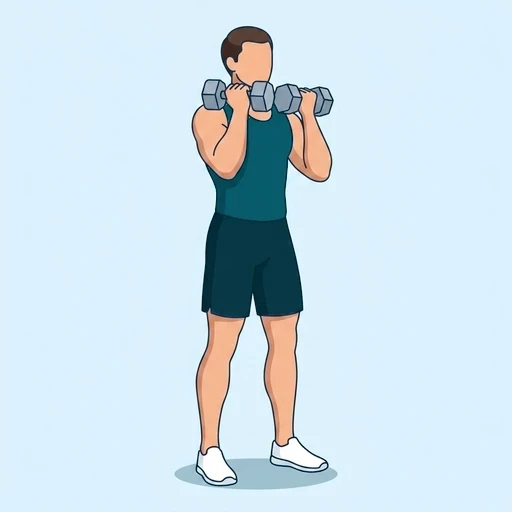 Dumbbell Front Squat - Start position