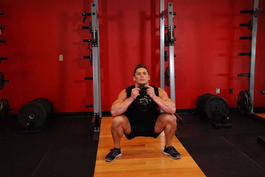 Goblet Squat - Finish position
