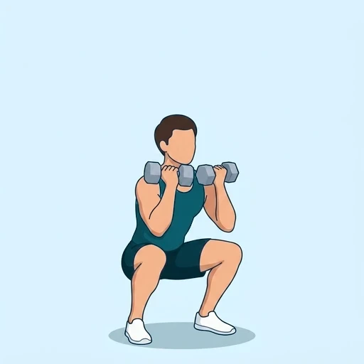 Dumbbell Front Squat - Finish position