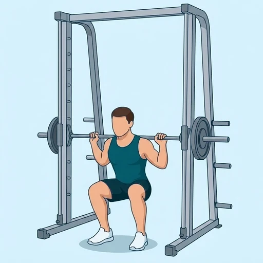 Smith Machine Squat - Finish position