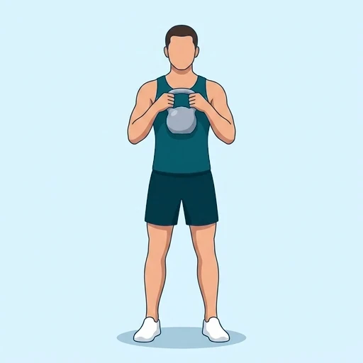 Kettlebell Front Squat - Start position