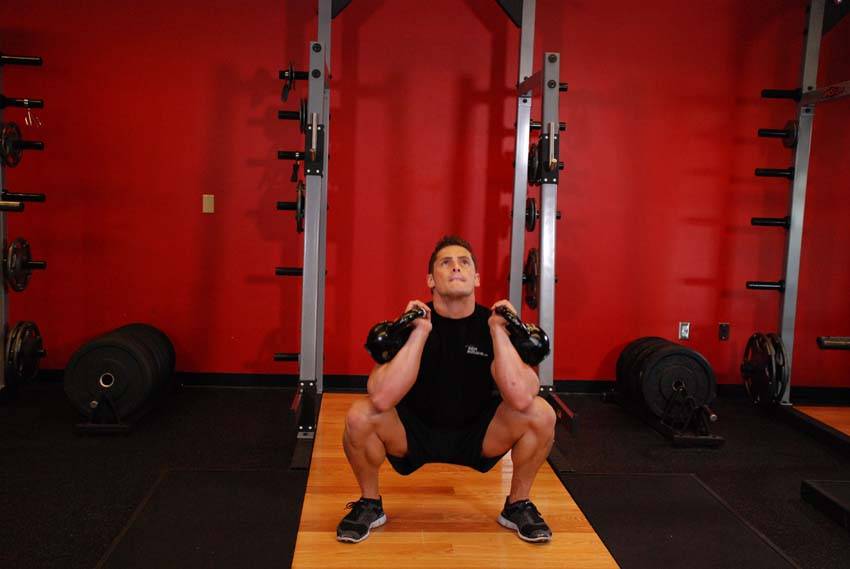 Kettlebell Front Squat - Finish position