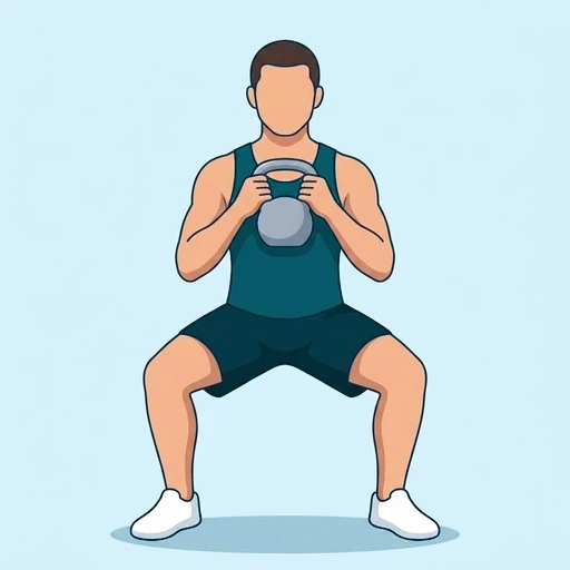 Kettlebell Front Squat - Finish position