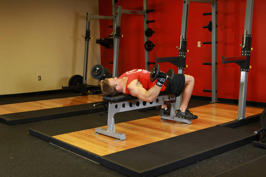 Dumbbell Flys - Finish position