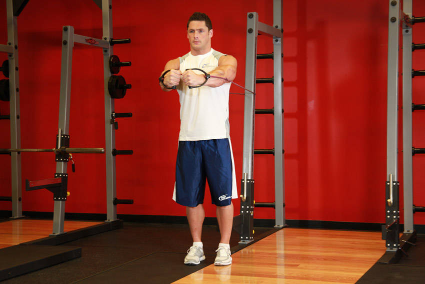 Band Chest Fly - Finish position