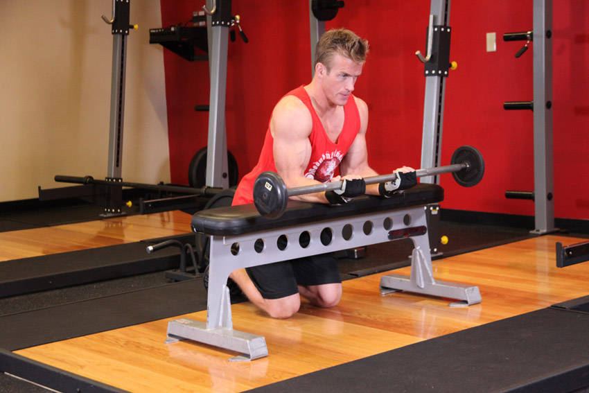 Barbell Wrist Curl - Finish position