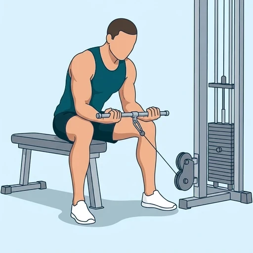 Cable Wrist Curl - Finish position