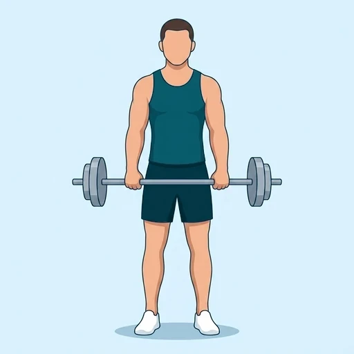 Barbell Shrugs - Start position