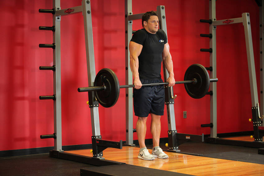 Barbell Shrugs - Finish position