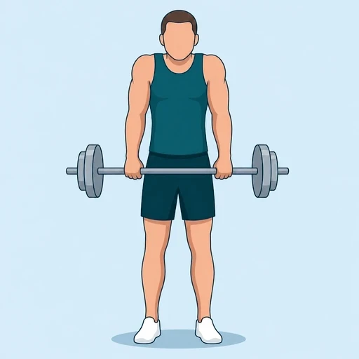 Barbell Shrugs - Finish position