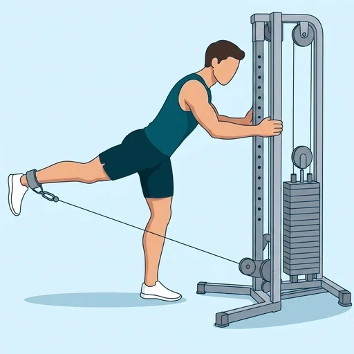Cable Glute Kickback - Finish position