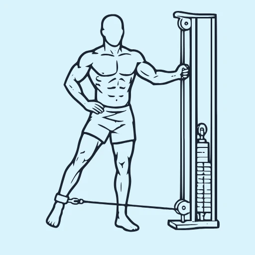 Cable Hip Adduction - Finish position