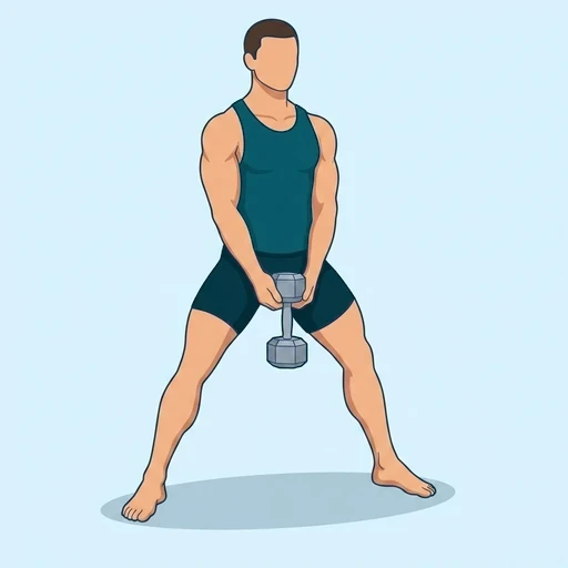 Sumo Goblet Squat - Start position