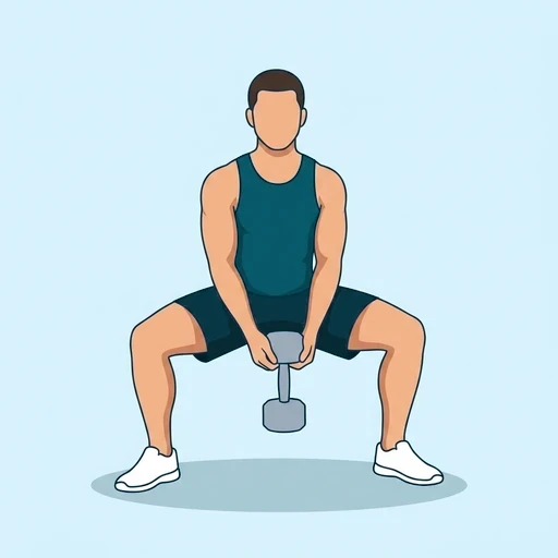 Sumo Goblet Squat - Finish position