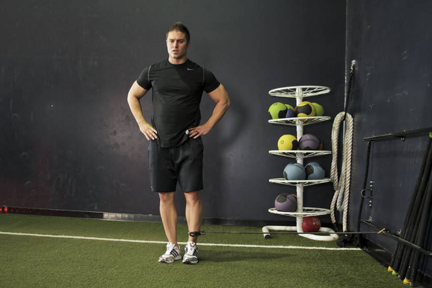 Band Hip Adduction - Finish position