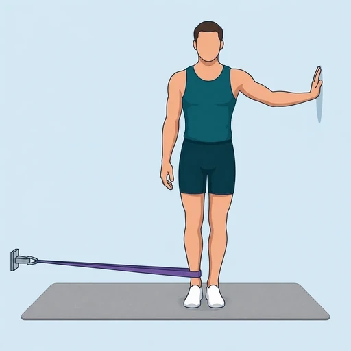Band Hip Adduction - Finish position