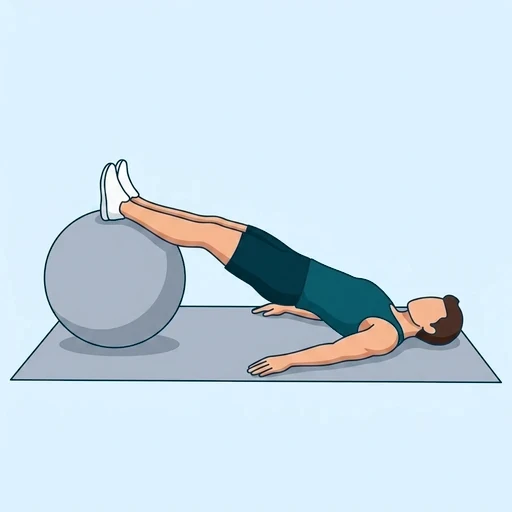 Ball Leg Curl - Start position