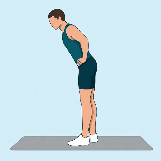 Banded Standing Leg Curl - Start position