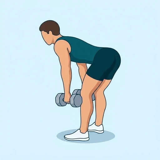 Dumbbell Romanian Deadlift - Start position