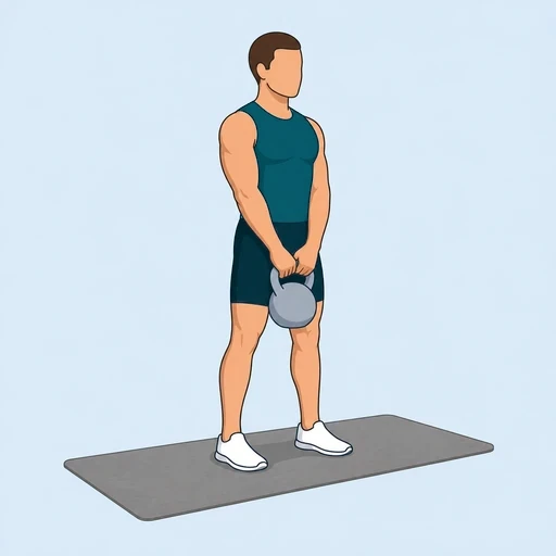 Kettlebell Deadlift - Finish position