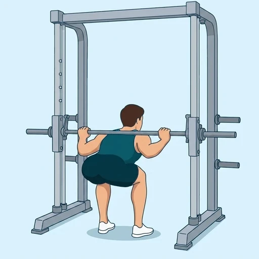 Smith Machine Good Morning - Finish position