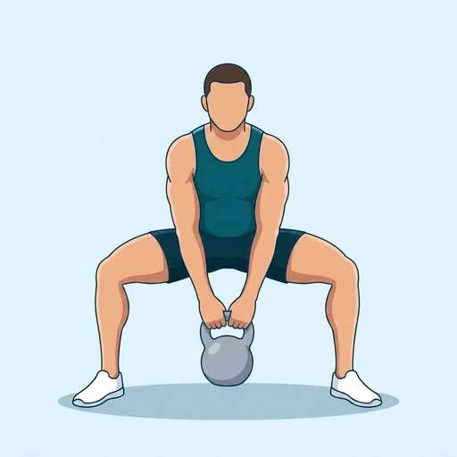Kettlebell Sumo Deadlift - Start position