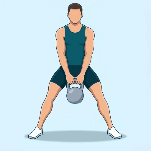 Kettlebell Sumo Deadlift - Finish position