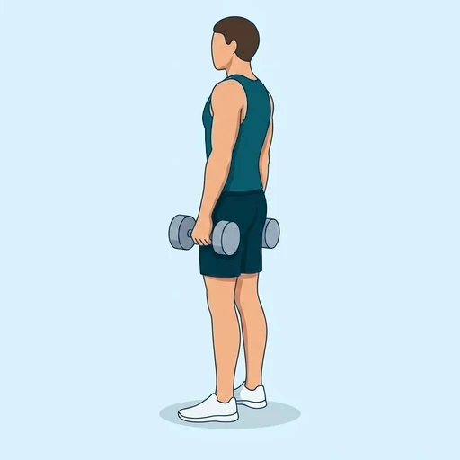 Dumbbell Romanian Deadlift - Finish position