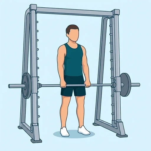 Smith Machine RDL - Finish position