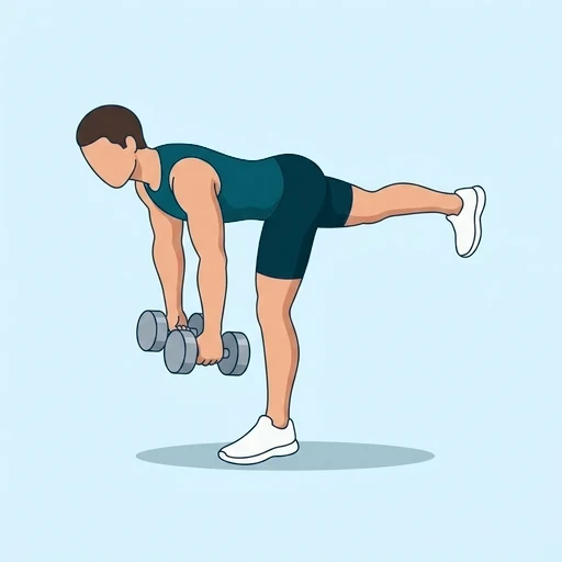 Single-Leg Romanian Deadlift - Start position