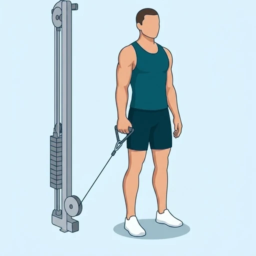 Cable Front Raise - Start position